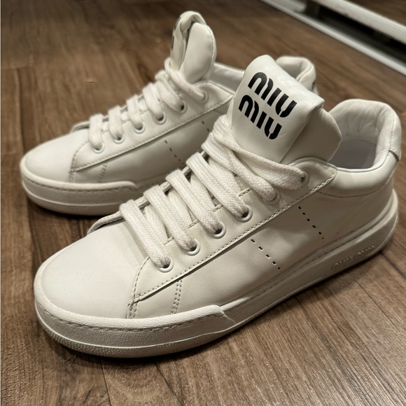 Miu Miu Shoes - Miu Miu white sneakers